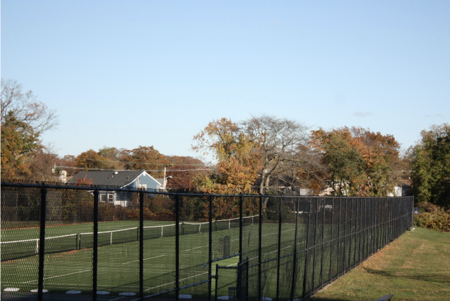 Baldwin Tennis Teams get a new turf surface to practice and compete on. 