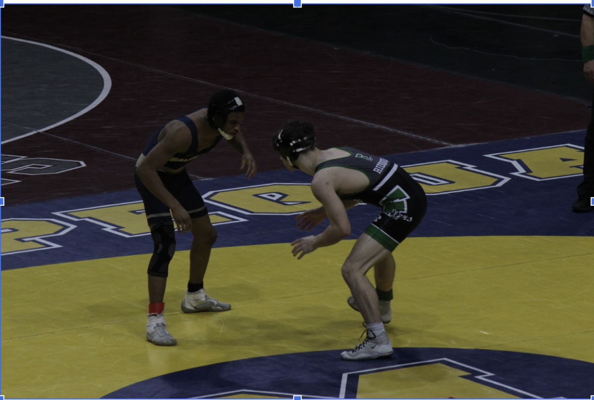 Senior Frantz Byron competing in the County Tournament on February 14, 2026